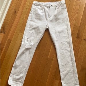 Frame jeans white stretch sz27 Le Beau